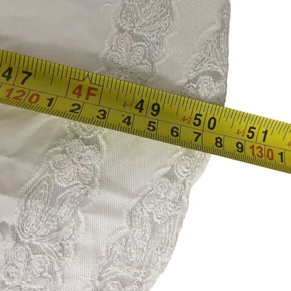 Zara Home Womens Cotton Robe Medium M Tie Waist Lace trim Classic 8148/434 NWT - Picture 10 of 11